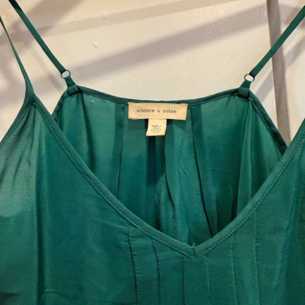 Silence + Noise Teal Spaghetti Strap Top